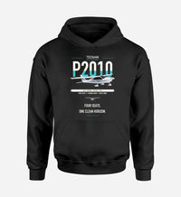 Thumbnail for Tecnam P2010 design on black double-side hoodie, single-side print