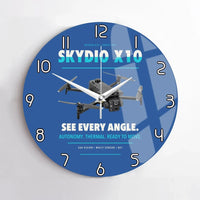 Thumbnail for Skydio X10 design on blue no frame wall clock