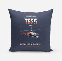 Thumbnail for Turkish Aerospace T625 Gökbey design on navy blue pillow