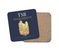 Thumbnail for Timișoara Traian Vuia International Airport (TSR) design on navy blue 1 piece coaster