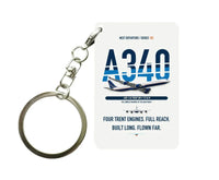 Thumbnail for Airbus A340-600 Key Chain design on white key chain