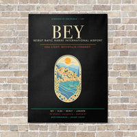 Thumbnail for Beirut Rafic Hariri International Airport BEY - Canvas Framed - Black