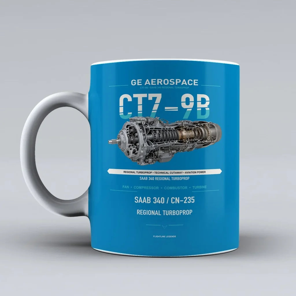 Mug design on turquoise ct7 9b