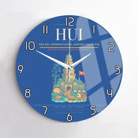 Thumbnail for Phu Bai International Airport (HUI) design on blue no frame wall clock