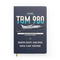 Thumbnail for Daher TBM 980 design on navy blue notebook