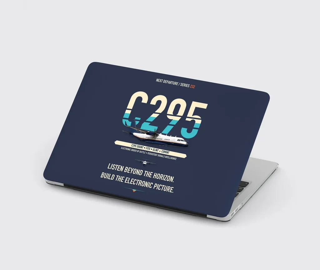 Airbus C295 SIGINT design on navy blue MacBook case