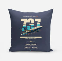 Thumbnail for Boeing 737-700 NG design on navy blue pillow