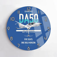 Thumbnail for Diamond DA50 RG design on blue no frame wall clock