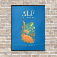 Thumbnail for Alta Airport ALF - Canvas Framed - Turquoise