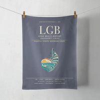 Thumbnail for Long Beach Airport (Daugherty Field) (LGB) design on navy blue towel