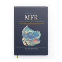 Thumbnail for Rogue Valley International–Medford Airport (MFR) design on navy blue notebook