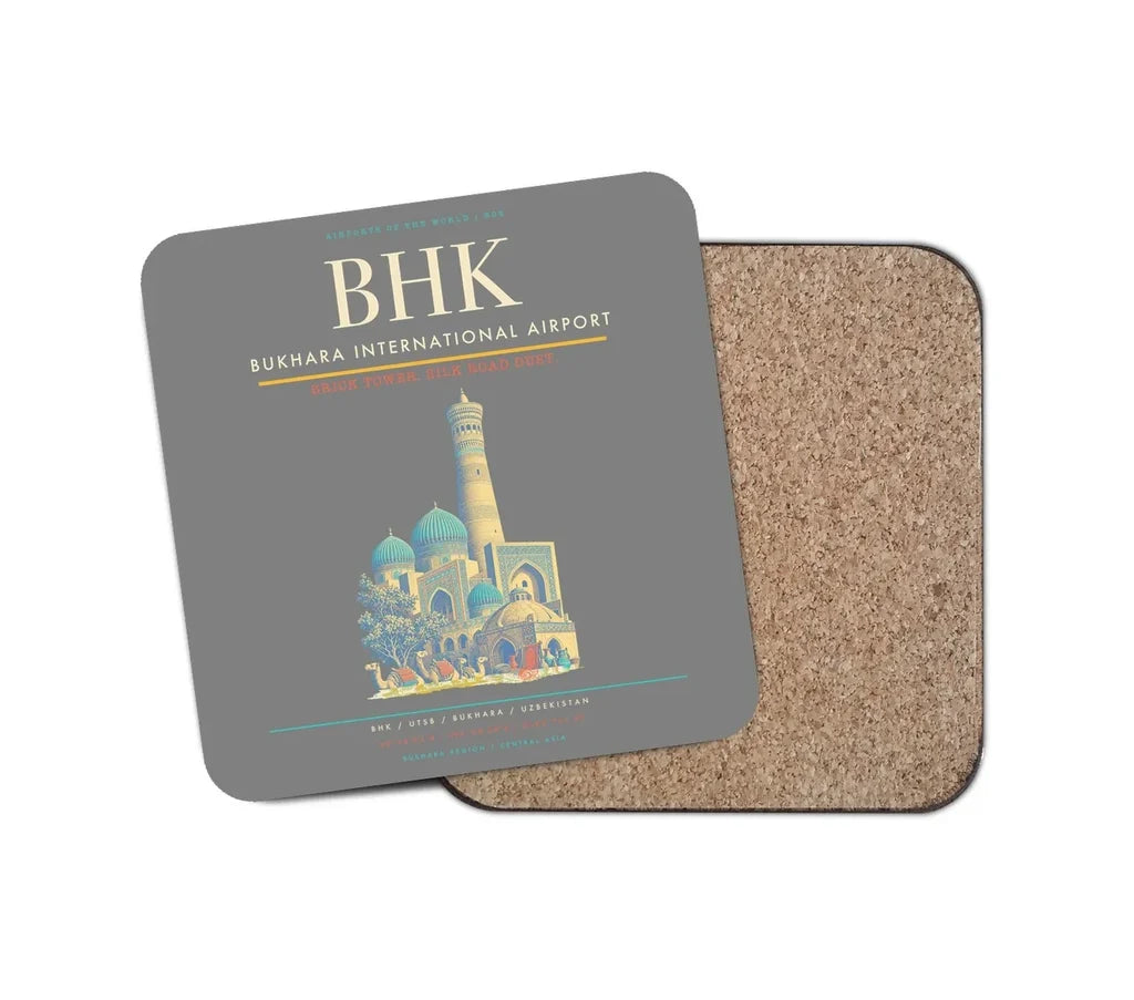 Bukhara International Airport BHK Coaster 1-Piece - Gray