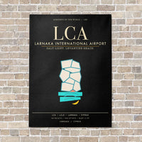 Thumbnail for Larnaka International Airport LCA - Canvas Framed - Black