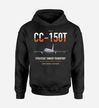 Thumbnail for Airbus CC-150T Polaris design on black double-side hoodie, single-side print
