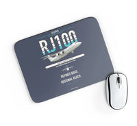 Thumbnail for Avro RJ100 design on navy blue rectangle mouse pad