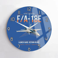 Thumbnail for F-A-18E Super Hornet design on blue no frame wall clock
