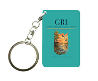 Thumbnail for Central Nebraska Regional Airport (GRI) design on turquoise key chain
