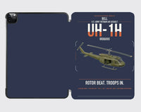 Thumbnail for Bell UH-1H Iroquois design on navy blue ipad tablet case
