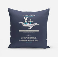 Thumbnail for Cessna Citation X+ design on navy blue pillow