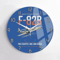 Thumbnail for F-82B Twin Mustang design on blue no frame wall clock