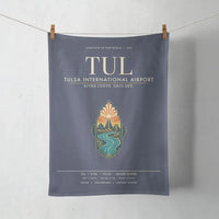 Thumbnail for Tulsa International Airport (TUL) design on navy blue towel