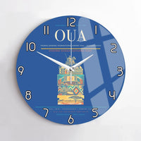 Thumbnail for Thomas Sankara International Airport (OUA) design on blue no frame wall clock