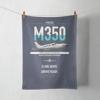 Thumbnail for Piper M350 design on navy blue towel