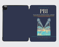 Thumbnail for Palm Beach International Airport (PBI) design on navy blue ipad tablet case