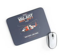 Thumbnail for Sikorsky MH-60T Jayhawk design on navy blue rectangle mouse pad