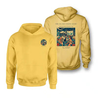 Thumbnail for VINTAGE G4442 - The Island Cinema Night - Double-Side Hoodie design on yellow double side
