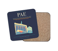 Thumbnail for Snohomish County Airport (Paine Field) (PAE) design on navy blue 1 piece coaster