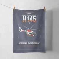 Thumbnail for Airbus H145 D3 design on navy blue towel