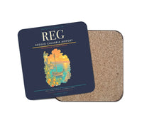 Thumbnail for Reggio Calabria Airport (REG) design on navy blue 1 piece coaster