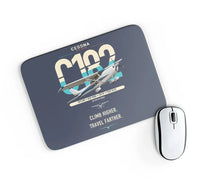 Thumbnail for Cessna 182 Skylane design on navy blue rectangle mouse pad