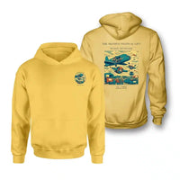 Thumbnail for VINTAGE G4471 - The Skydive Festival Lift - Double-Side Hoodie design on yellow double side