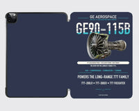 Thumbnail for GE90-115B design on navy blue ipad tablet case