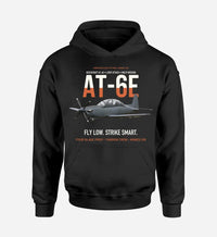 Thumbnail for AT-6E WOLVERINE design on black hoodie single side