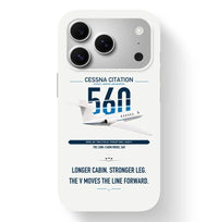Thumbnail for Cessna Citation 560 - Citation V design on white magsafe iphone case, for iPhone 17 Pro