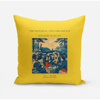 Thumbnail for VINTAGE G4511 - The Dispersal Field Breakfast - Designed Pillows design on yellow