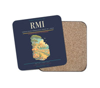 Thumbnail for Federico Fellini International Airport (RMI) design on navy blue 1 piece coaster
