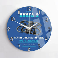 Thumbnail for DJI Avata 2 design on blue no frame wall clock