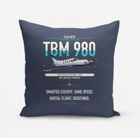 Thumbnail for Daher TBM 980 design on navy blue pillow