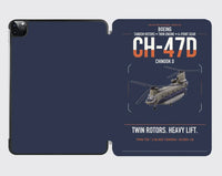 Thumbnail for Boeing CH-47D design on navy blue ipad tablet case
