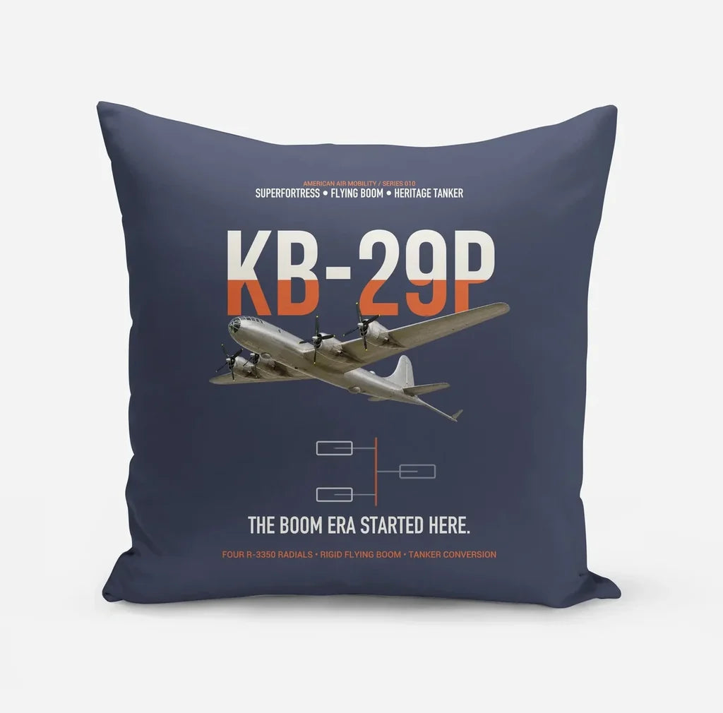 KB-29P SUPERFORTRESS design on navy blue pillow