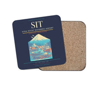 Thumbnail for Sitka Rocky Gutierrez Airport (SIT) design on navy blue 1 piece coaster