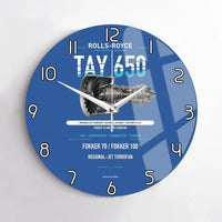 Thumbnail for TAY 650 design on blue no frame wall clock
