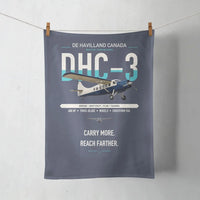 Thumbnail for DHC-3 Otter design on navy blue towel