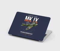 Thumbnail for Supermarine Spitfire Mk IX design on navy blue MacBook case