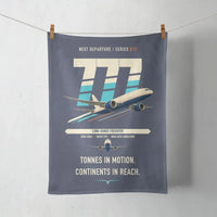 Thumbnail for Boeing 777F design on navy blue towel