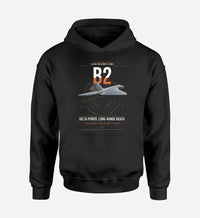 Thumbnail for Avro Vulcan B2 design on black double-side hoodie, single-side print